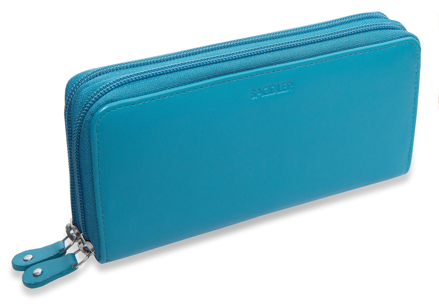 Gabriella RFID Leather Double Zip Around Purse