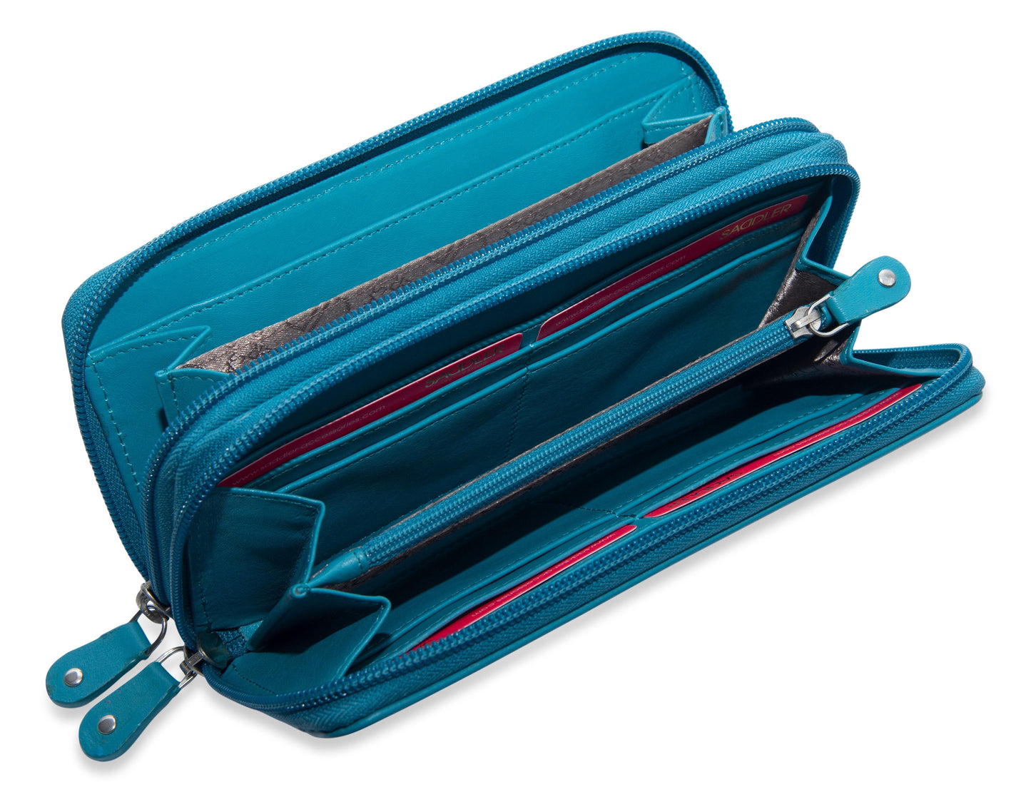 Gabriella RFID Leather Double Zip Around Purse