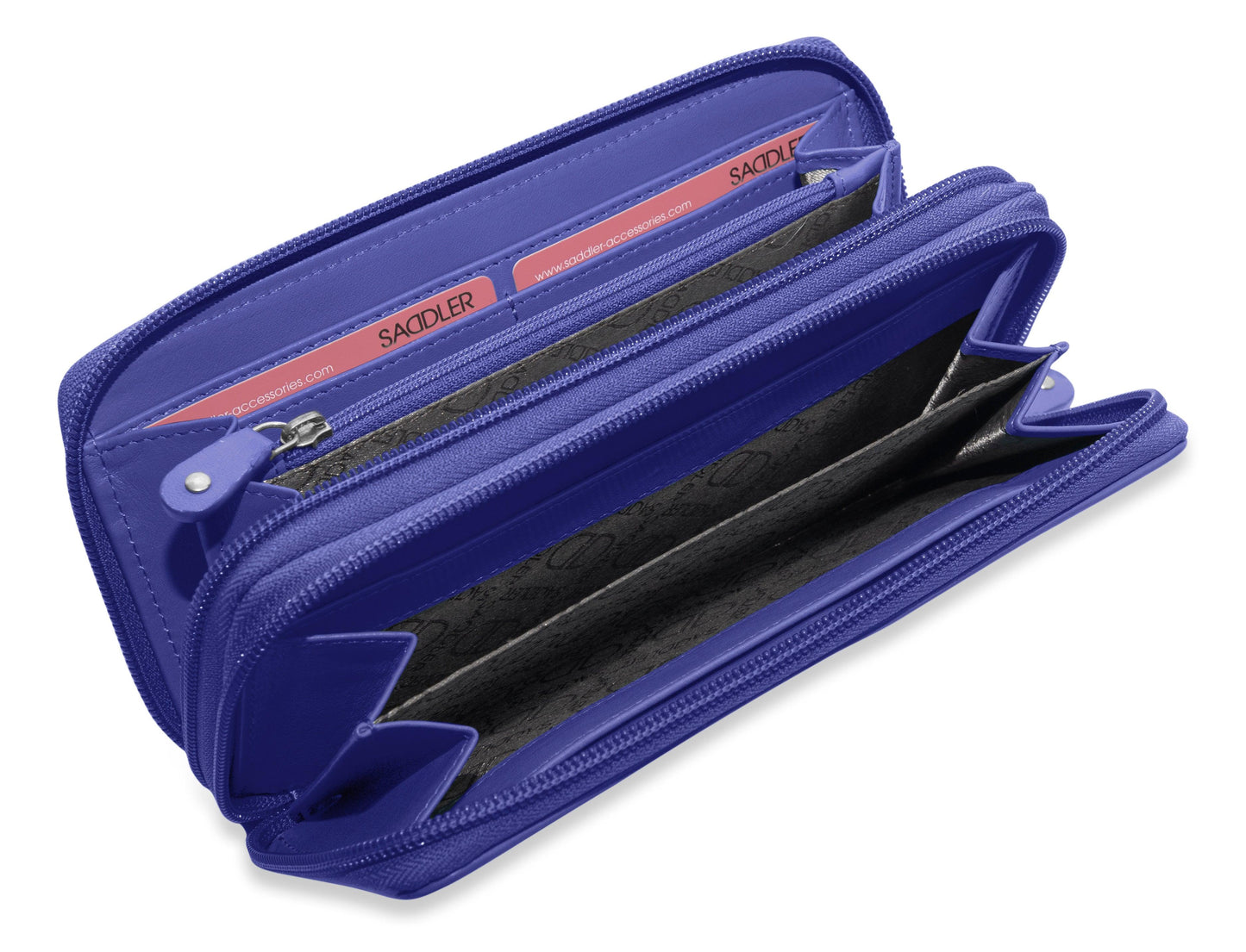 Gabriella RFID Leather Double Zip Around Purse