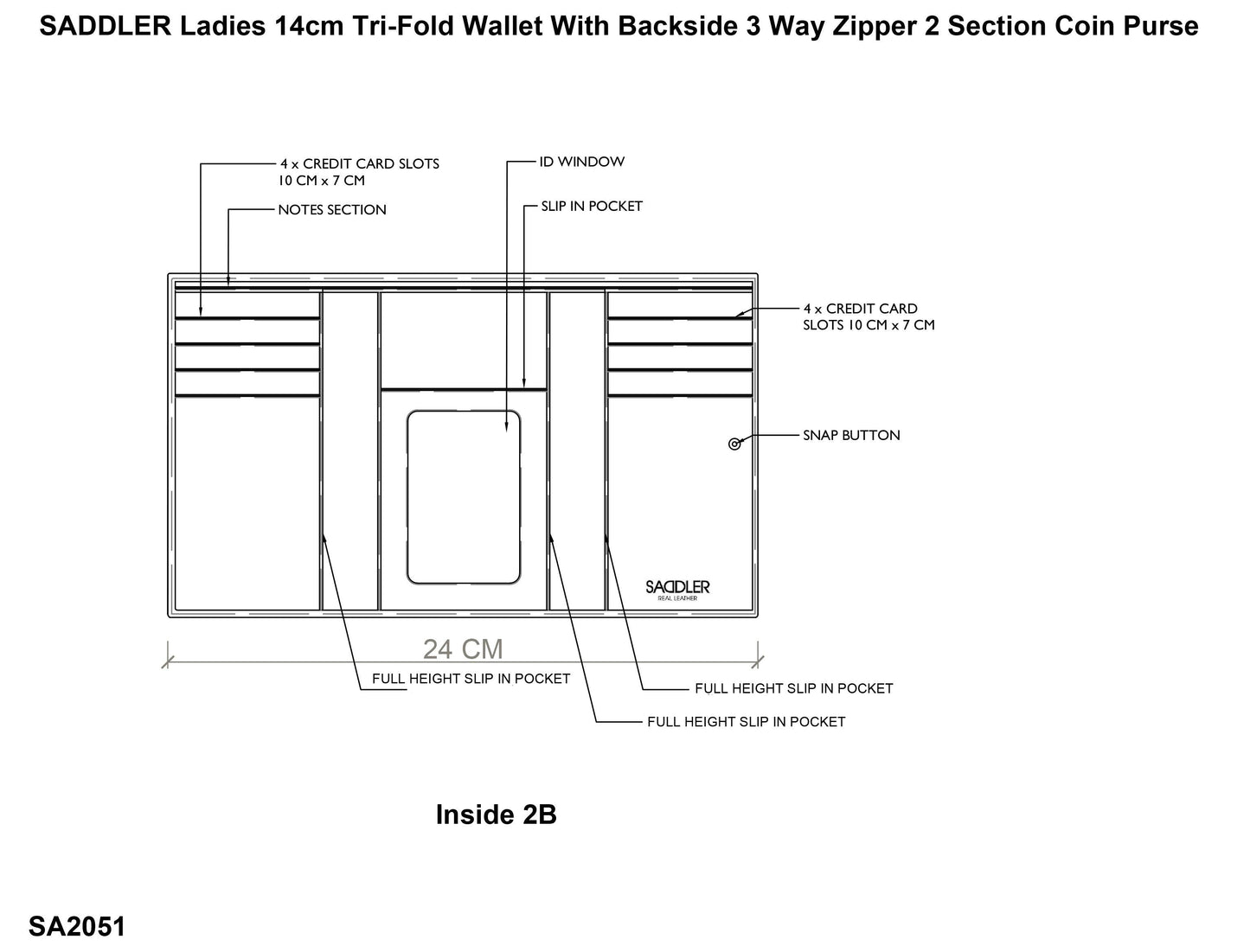 Eleanor Trifold Leather Purse