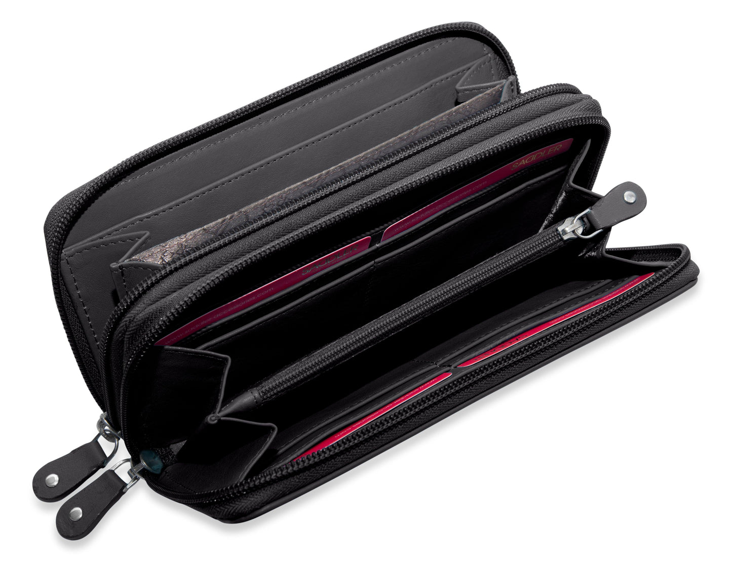 Gabriella RFID Leather Double Zip Around Purse