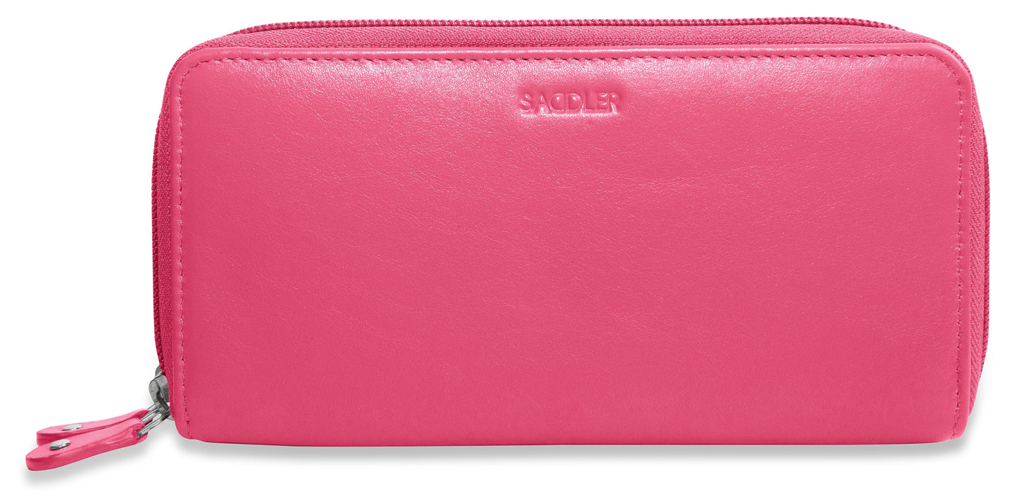 Gabriella RFID Leather Double Zip Around Purse