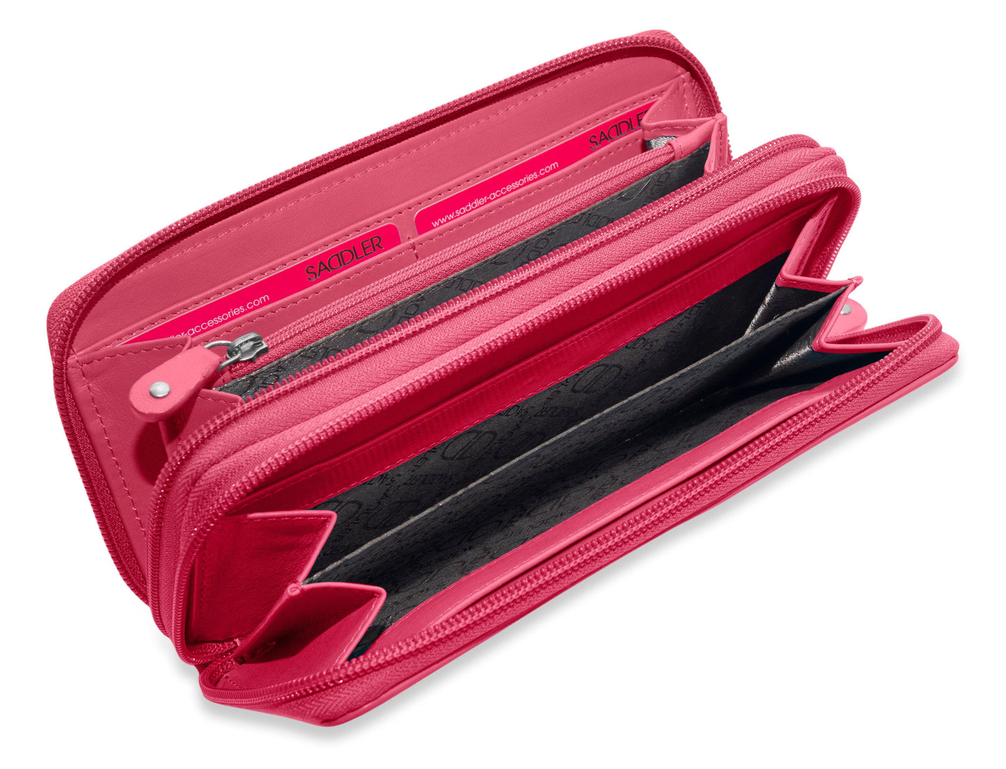 Gabriella RFID Leather Double Zip Around Purse