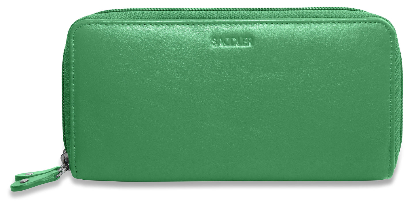Gabriella RFID Leather Double Zip Around Purse