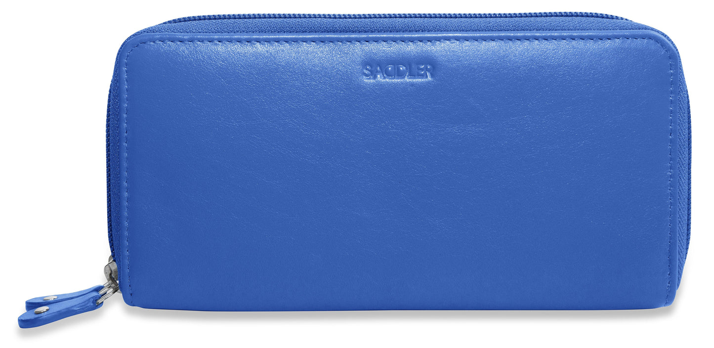 Gabriella RFID Leather Double Zip Around Purse