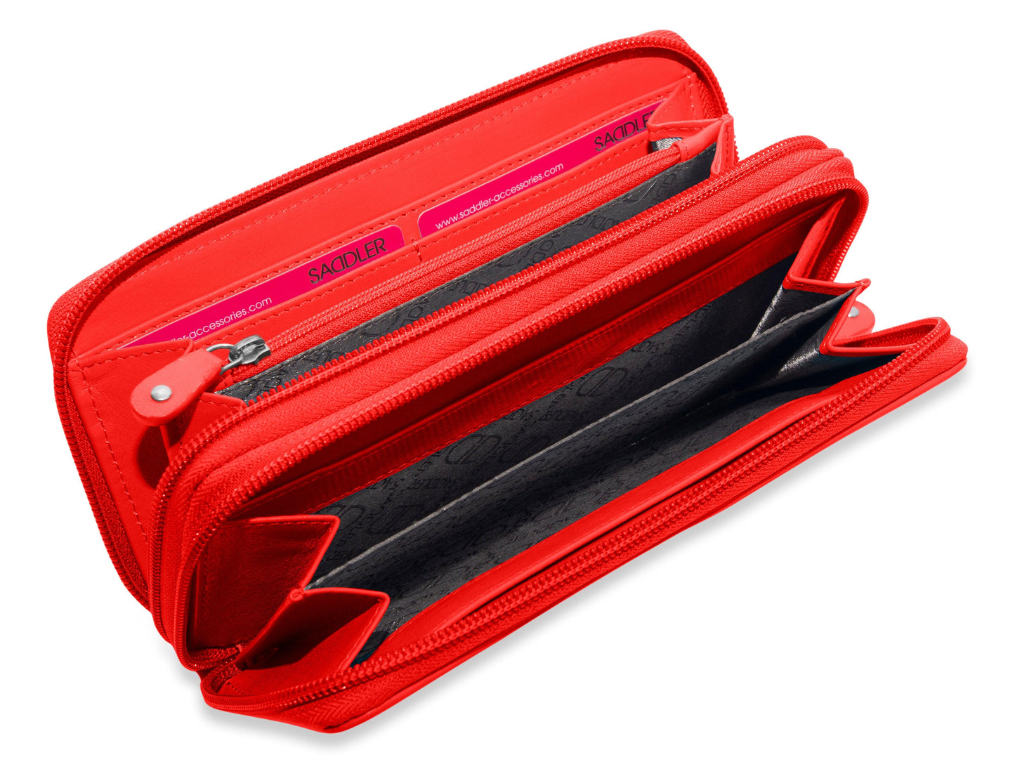 Gabriella RFID Leather Double Zip Around Purse