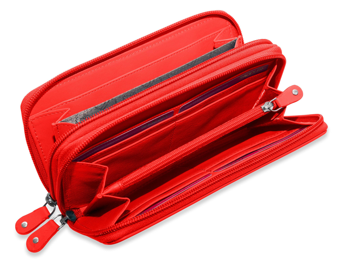 Gabriella RFID Leather Double Zip Around Purse