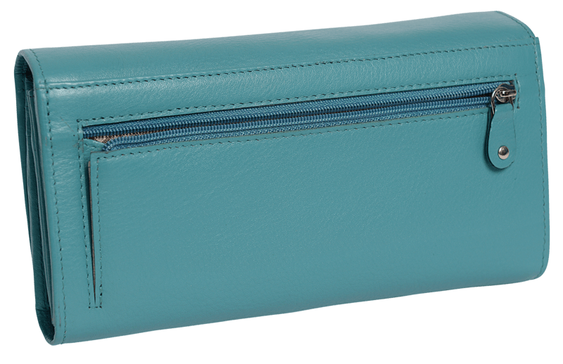 Grace RFID Leather Multi-Section Purse