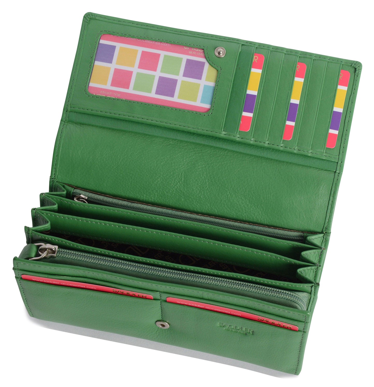 Grace RFID Leather Multi-Section Purse
