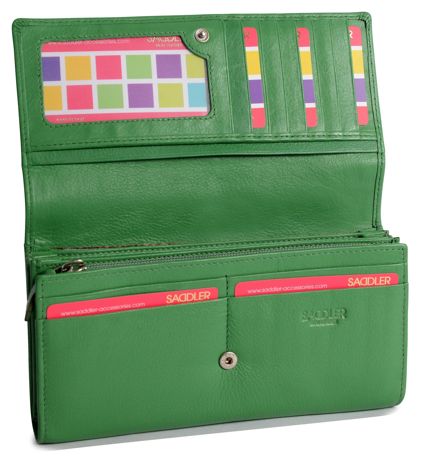 Grace RFID Leather Multi-Section Purse