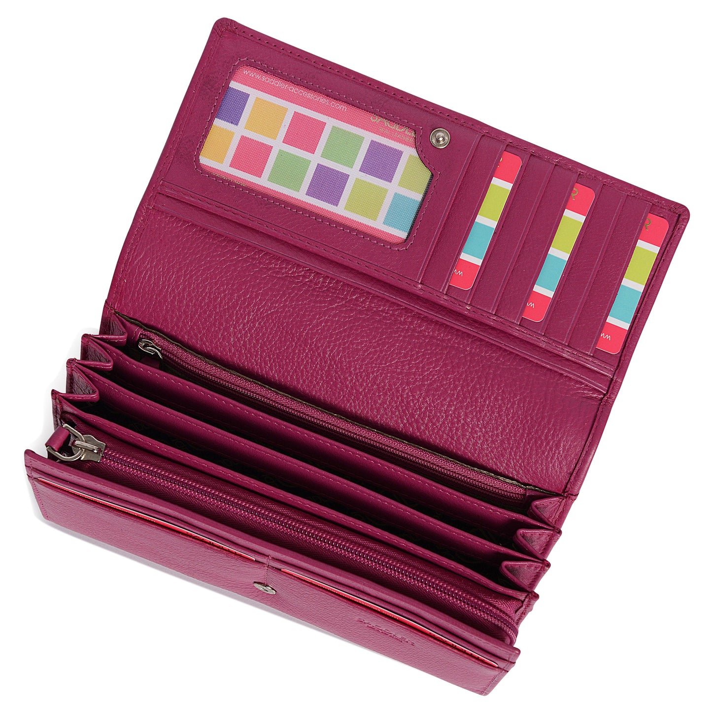Grace RFID Leather Multi-Section Purse