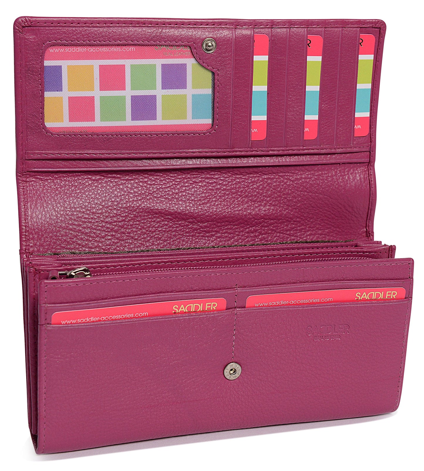 Grace RFID Leather Multi-Section Purse