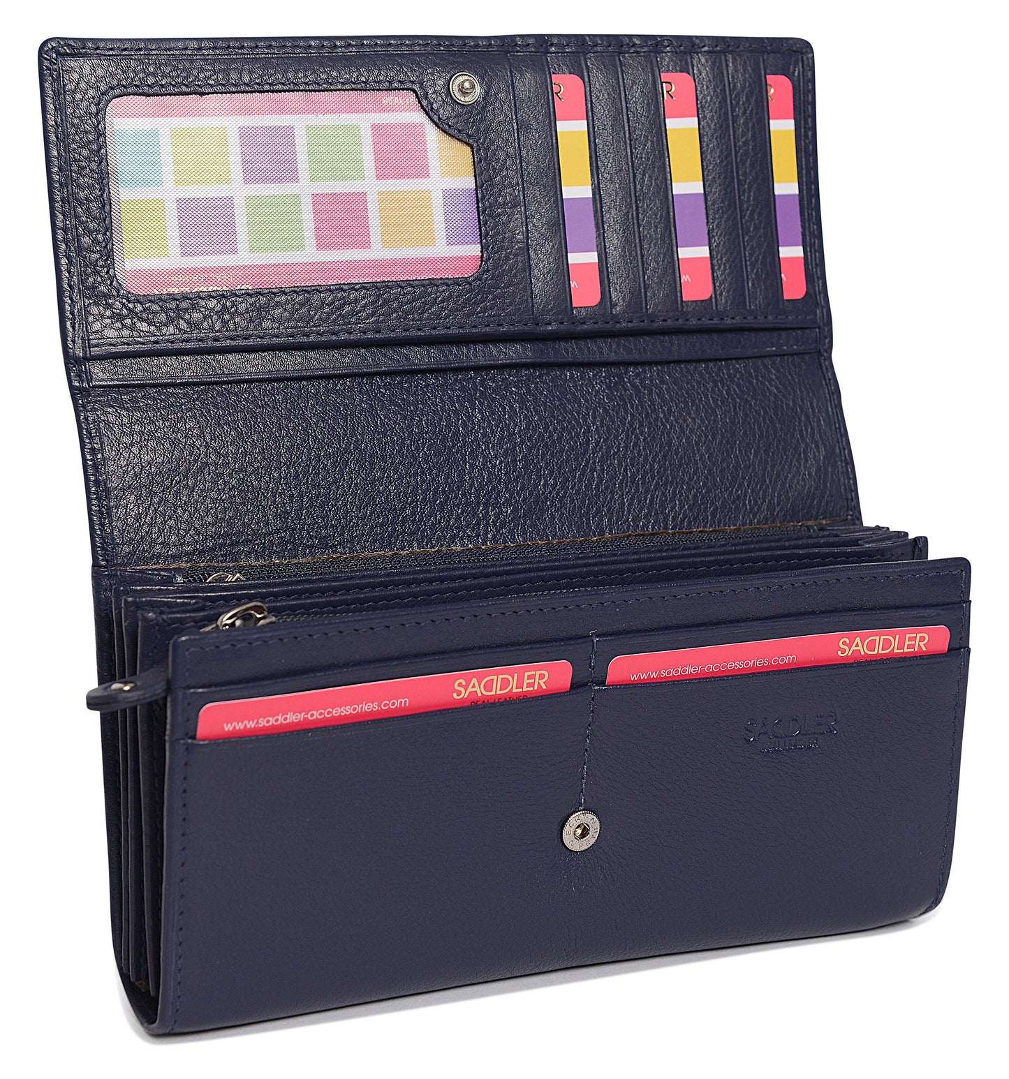 Grace RFID Leather Multi-Section Purse