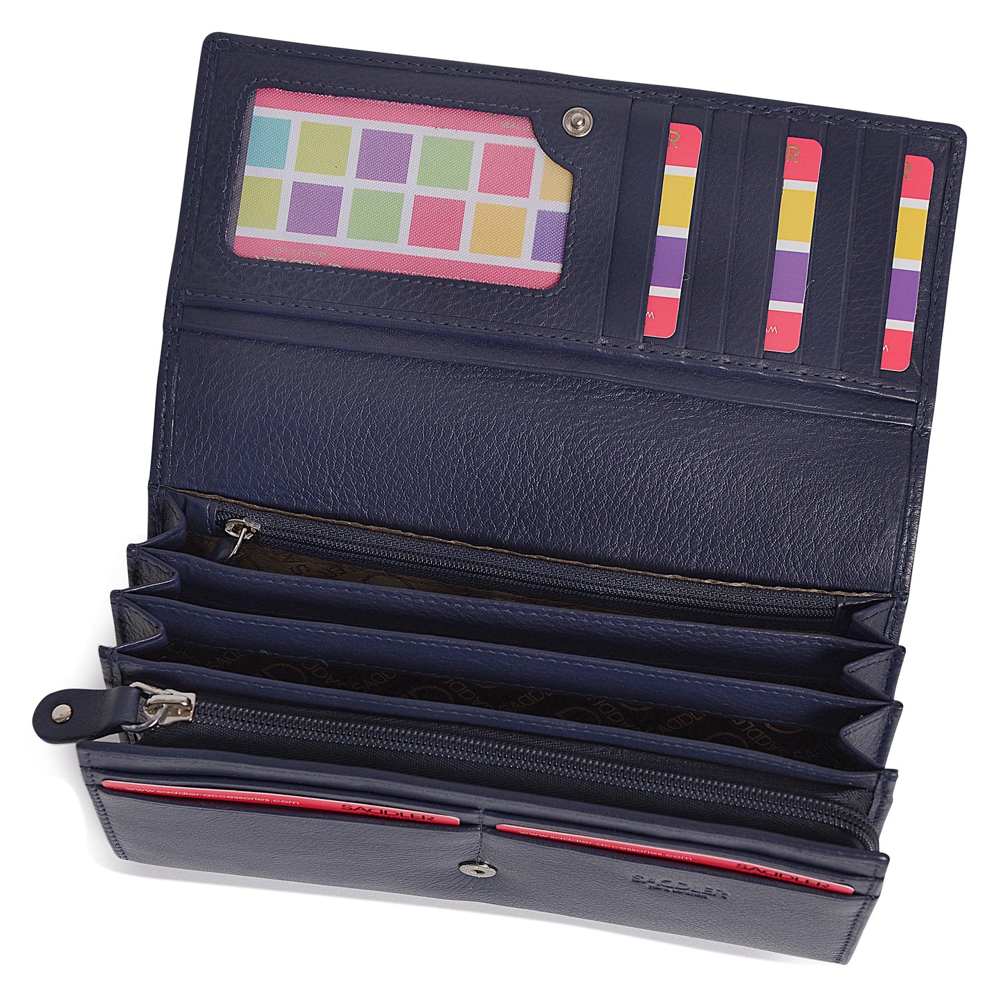 Grace RFID Leather Multi-Section Purse
