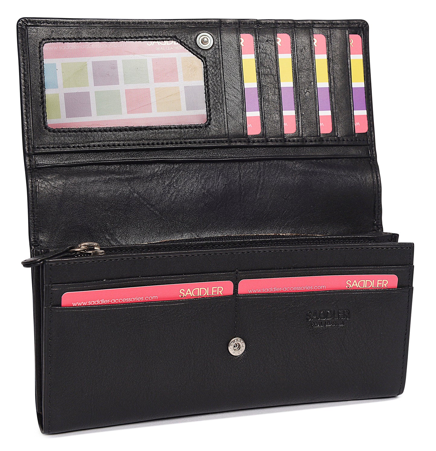 Grace RFID Leather Multi-Section Purse