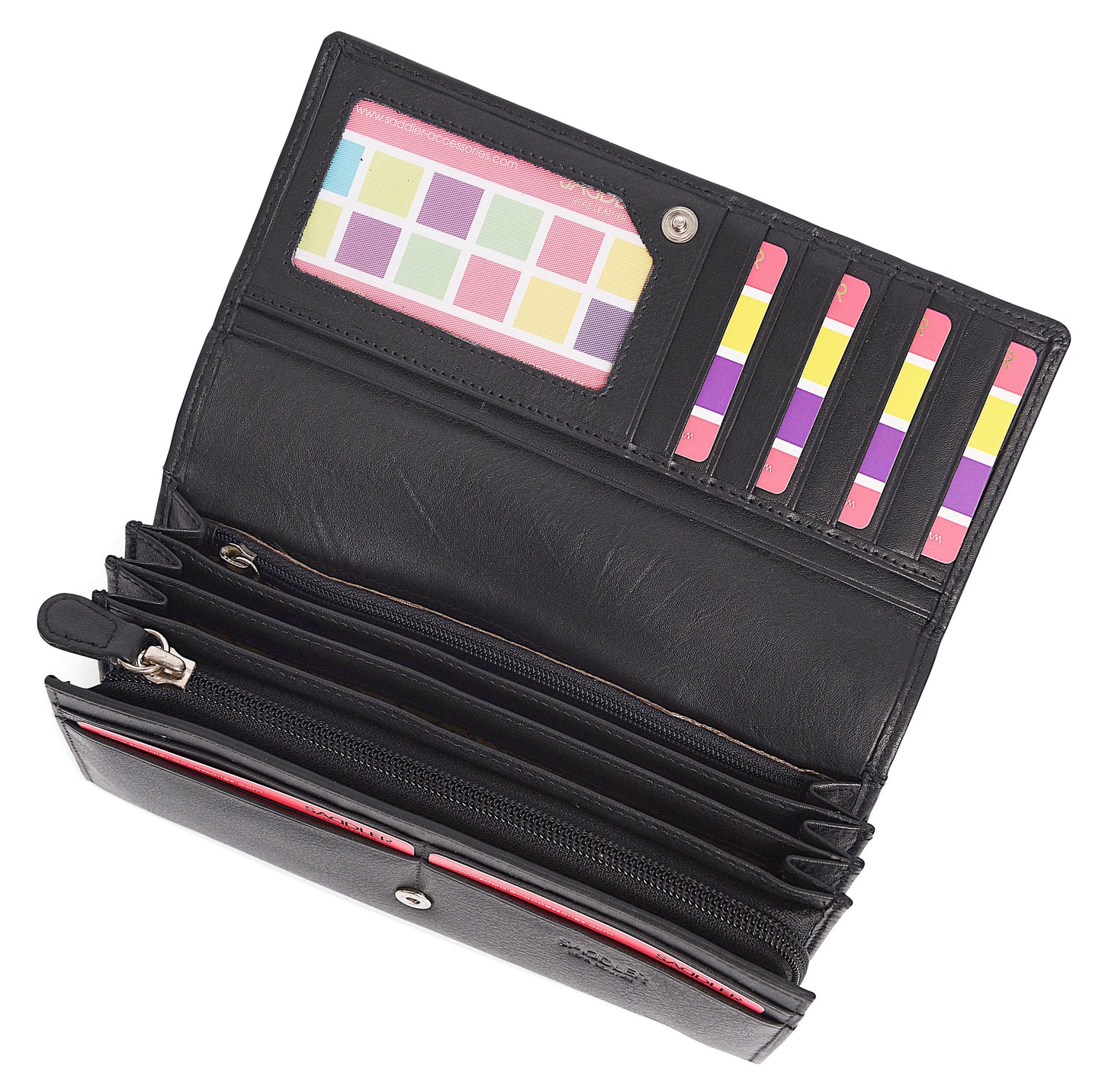 Grace RFID Leather Multi-Section Purse