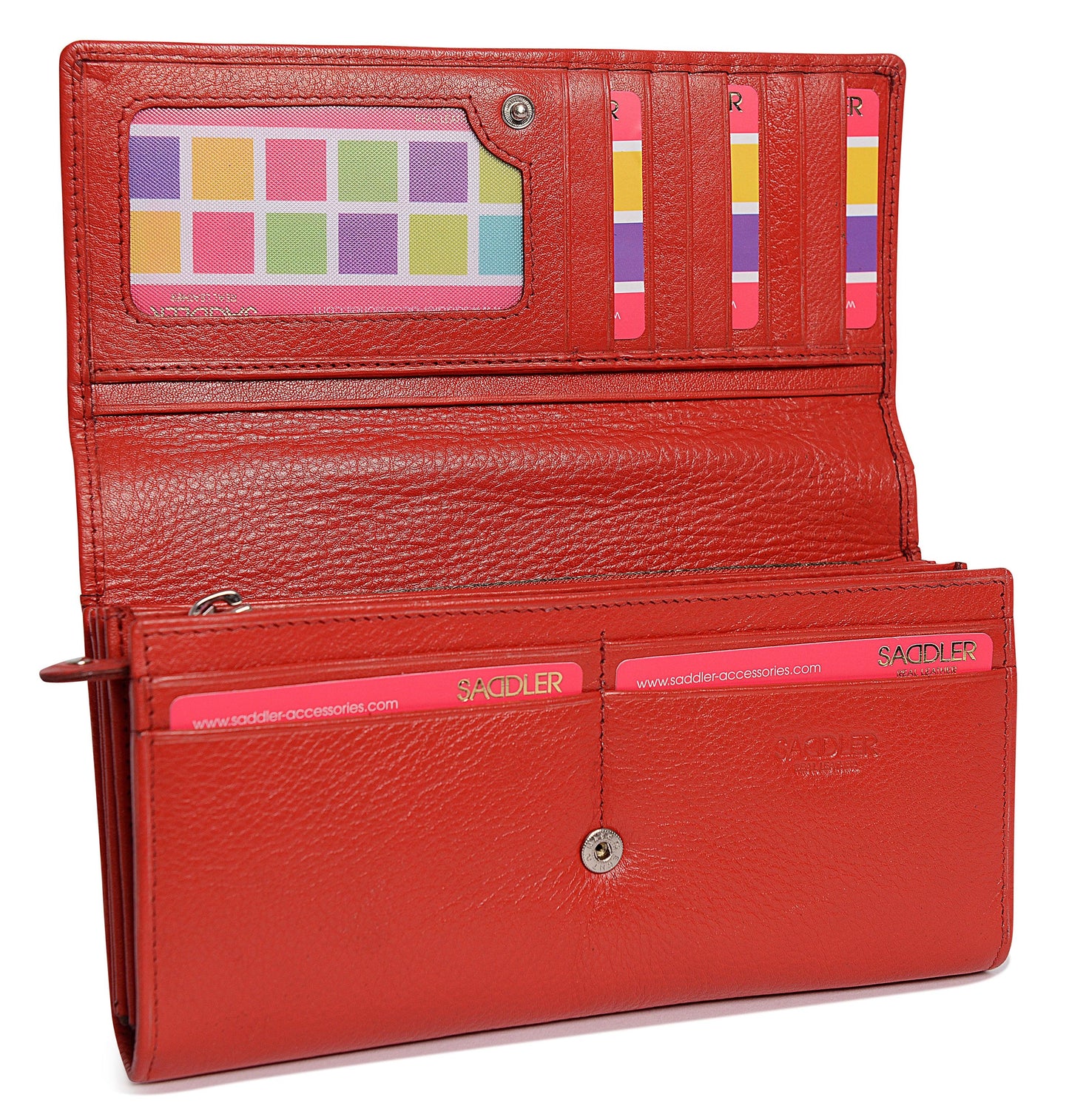 Grace RFID Leather Multi-Section Purse
