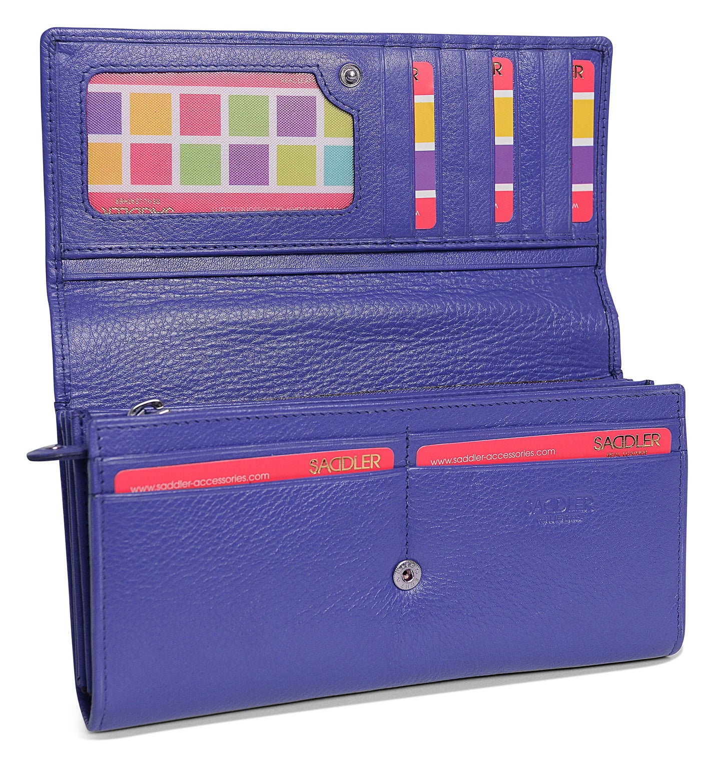 Grace RFID Leather Multi-Section Purse