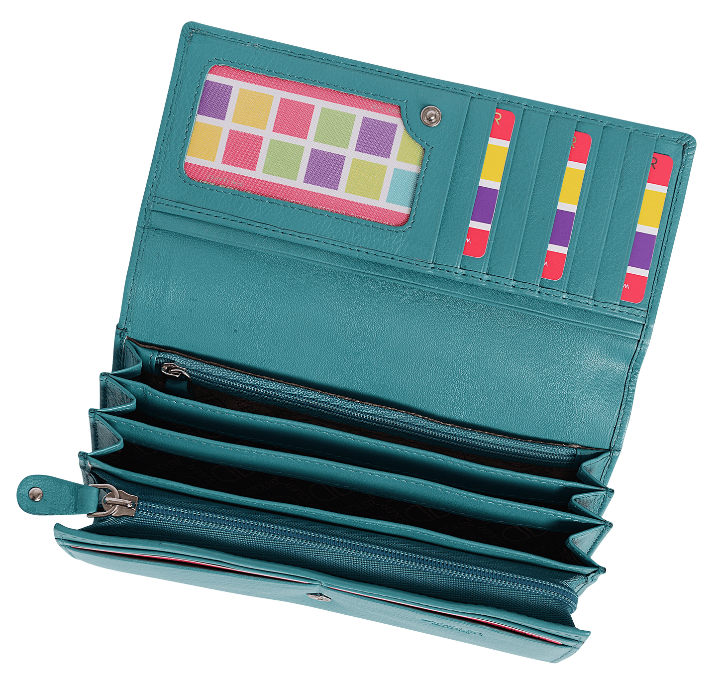 Grace RFID Leather Multi-Section Purse