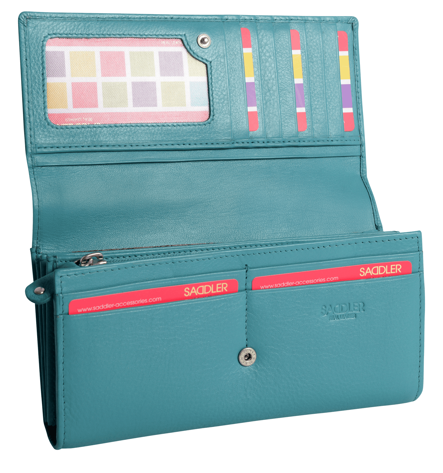 Grace RFID Leather Multi-Section Purse
