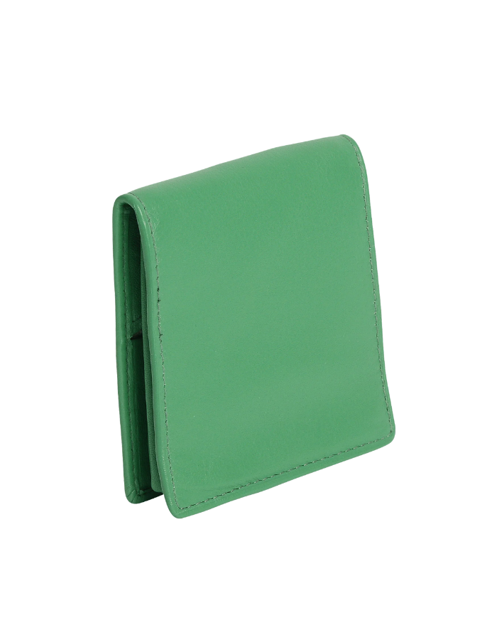 Green wallet on a white background