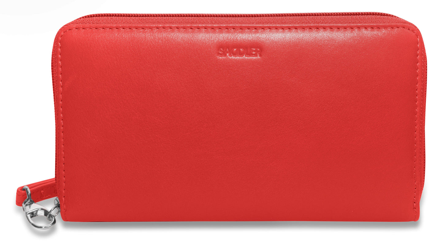 Sophia RFID Leather Zip Around Purse