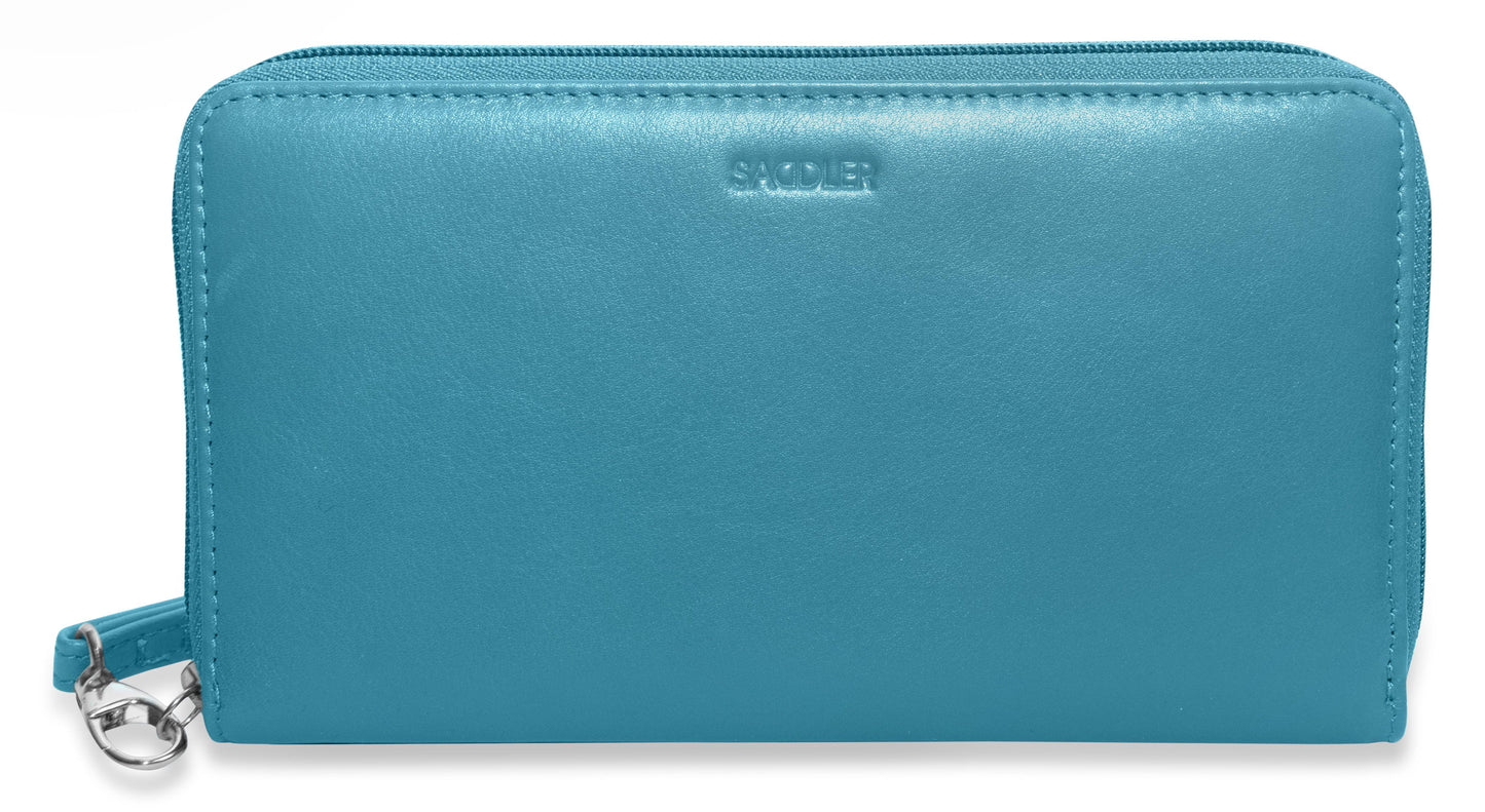 Sophia RFID Leather Zip Around Purse