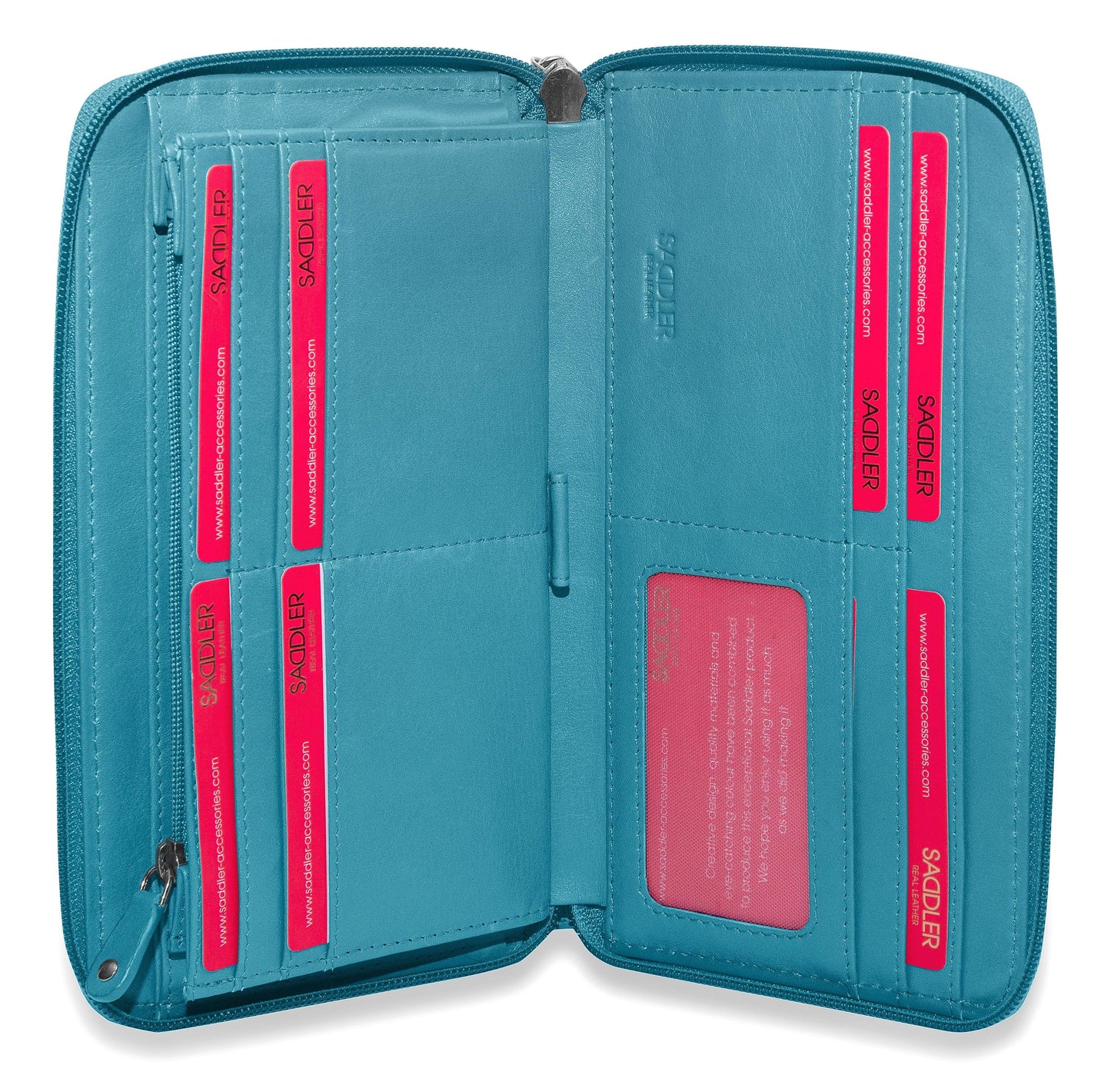 Sophia RFID Leather Zip Around Purse
