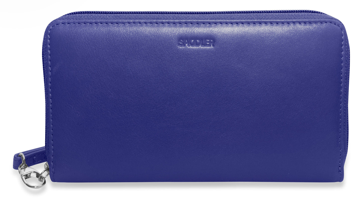 Sophia RFID Leather Zip Around Purse
