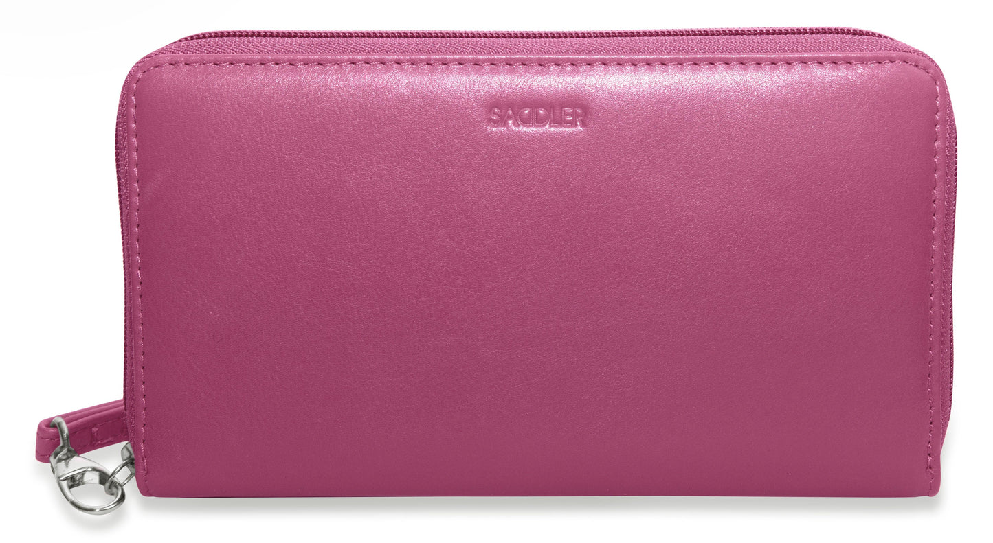 Sophia RFID Leather Zip Around Purse
