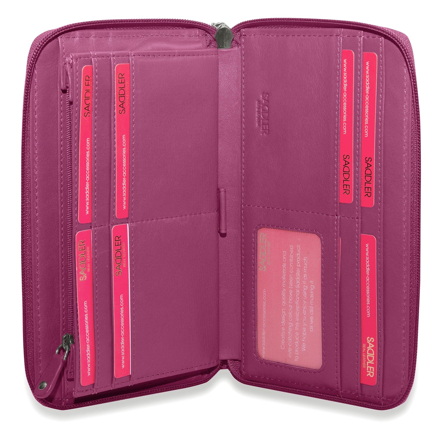 Sophia RFID Leather Zip Around Purse