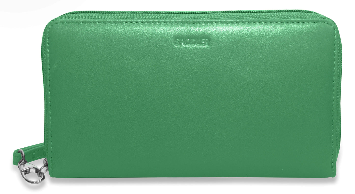 Sophia RFID Leather Zip Around Purse