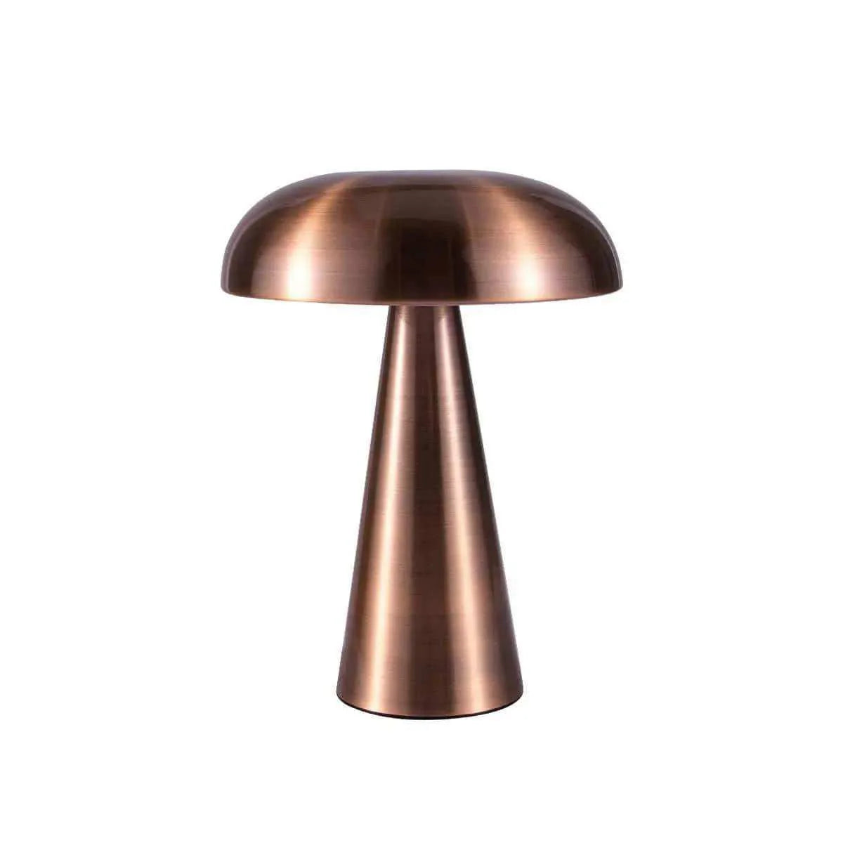 Copper table lamp on a white background