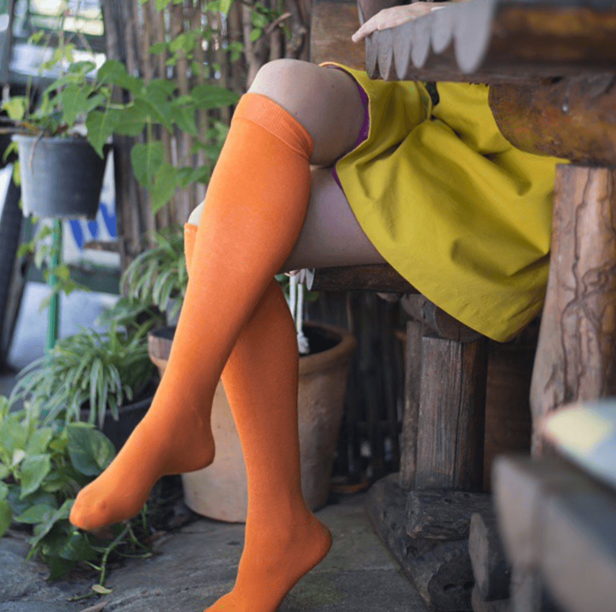 Bamboo Thermal Welly Socks - Vibrant Orange