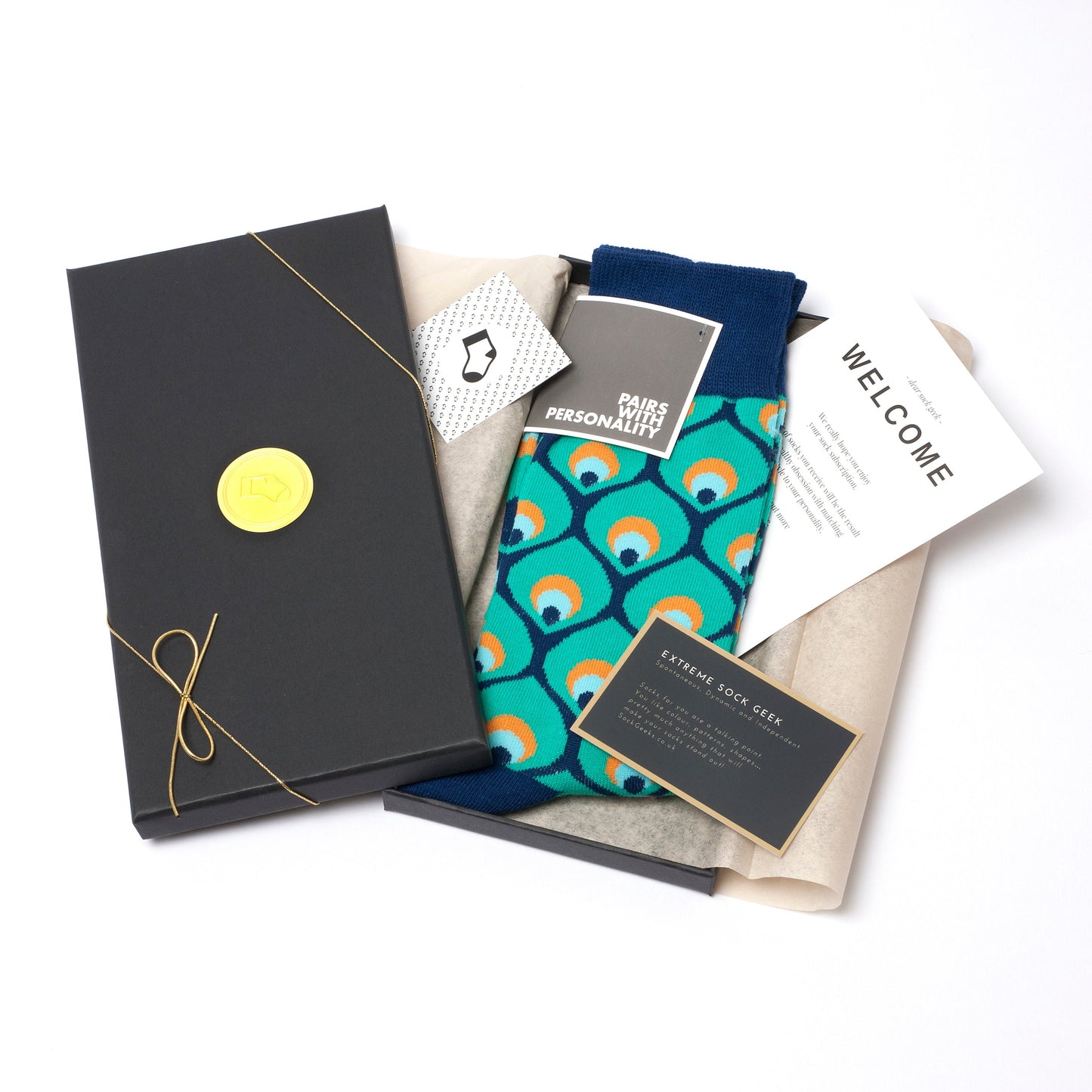 Peacock Organic Cotton Socks - Premium Design