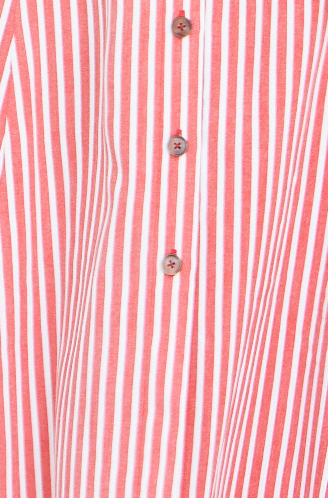 The Red Stripe – Sleeveless Midi Shirt Dress - Bascora