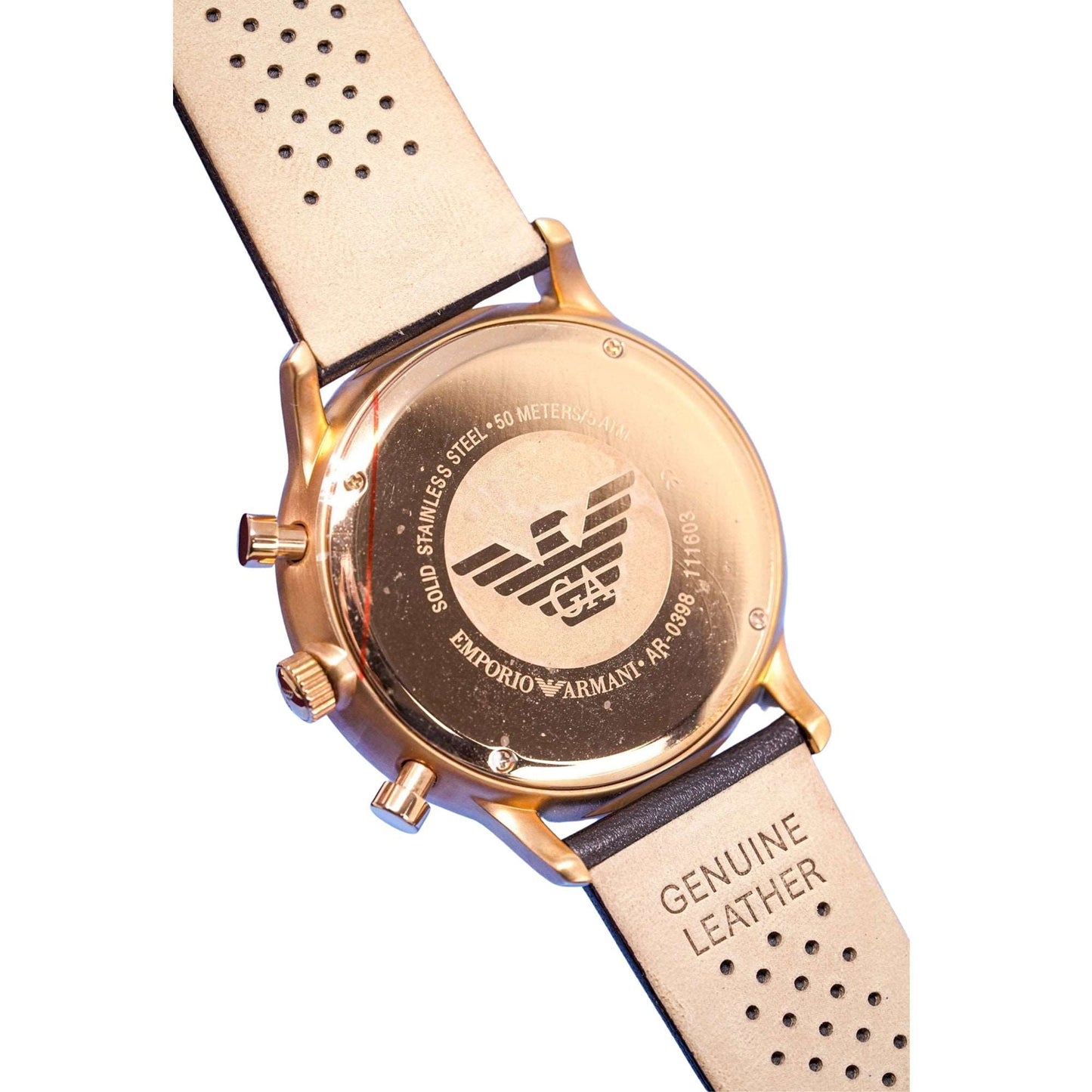 Emporio Armani AR0398 Men's Rose Gold Chronograph Watch
