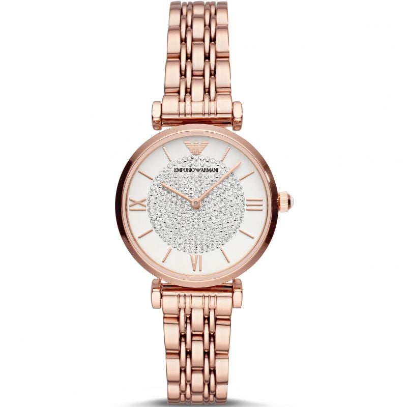 Emporio Armani AR11244 Ladies Rose Gold Crystal Dial Watch