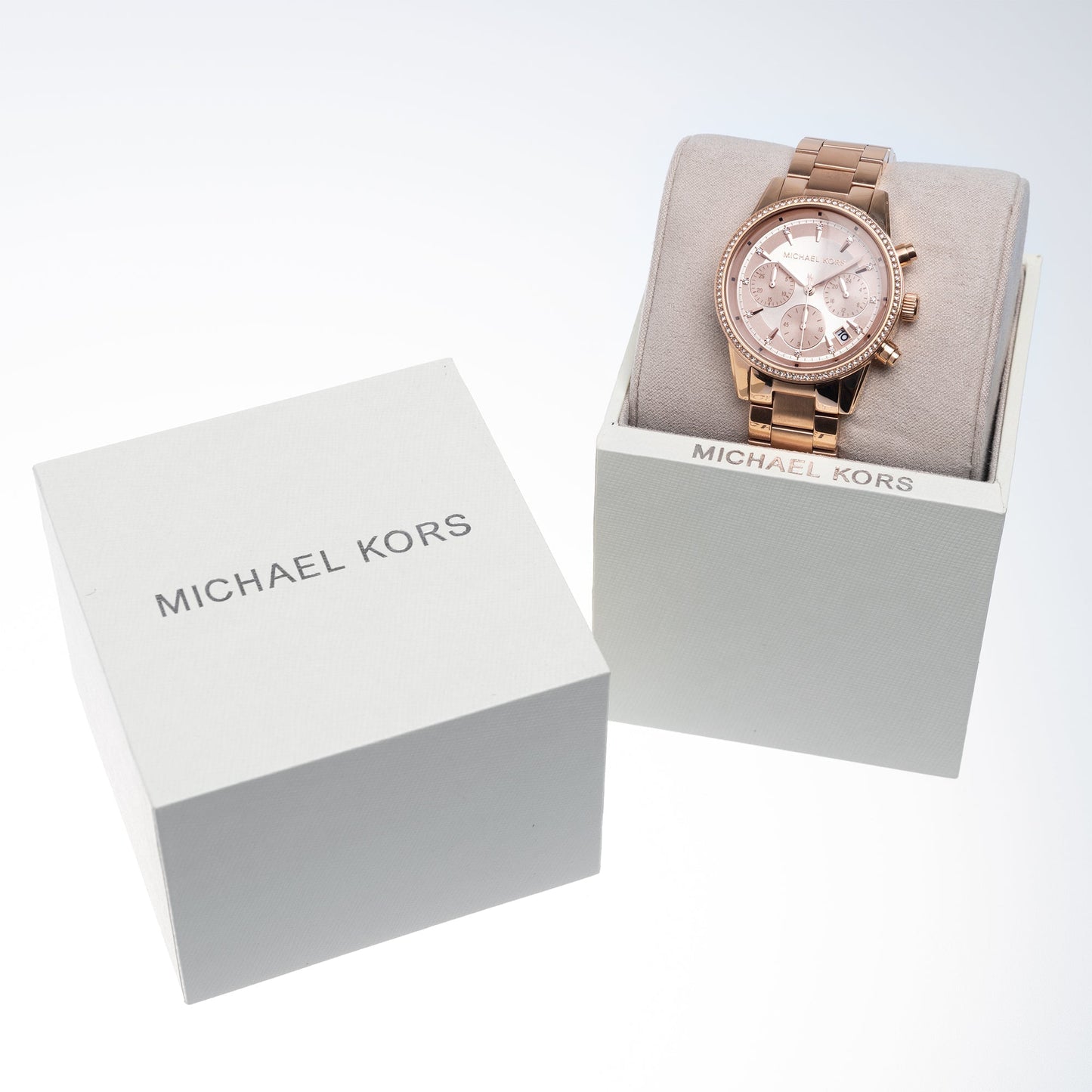 Michael Kors MK6357 Ladies RITZ Rose Gold Chronograph Watch