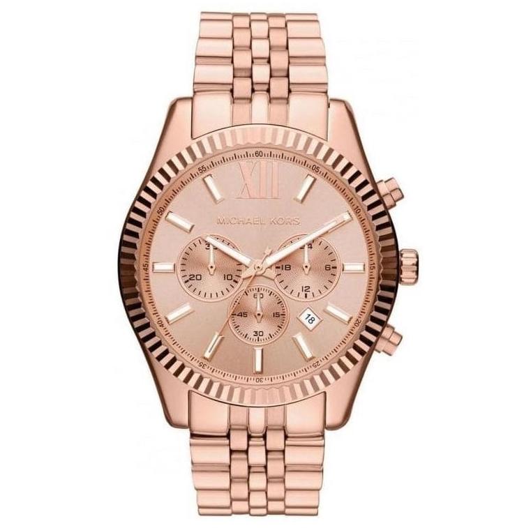 Michael Kors MK8319 Men's Lexington Rose Gold Chronograph Watch