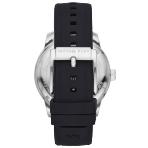 Michael Kors MK7160 Men's Cunningham Black Silicone Blue Dial Watch