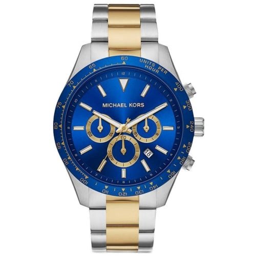 Reloj cronógrafo Michael Kors MK8825 Layton para hombre, dos tonos/azul