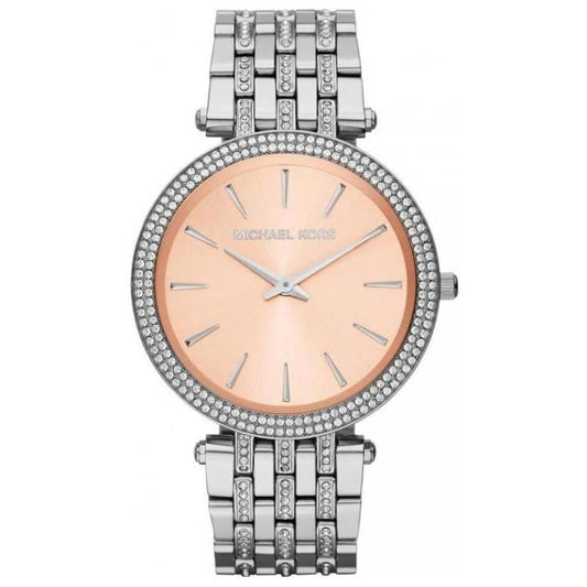 Reloj Michael Kors MK3218 Darci para mujer con brillo rosa y plateado