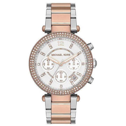 Reloj cronógrafo Michael Kors MK5820 Parker para mujer en oro rosa
