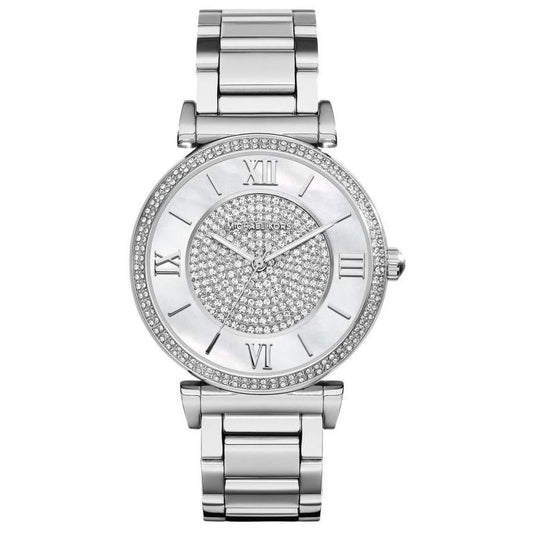 Reloj Michael Kors MK3355 Catlin para mujer con pulsera plateada