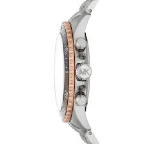 Reloj cronógrafo Michael Kors MK8725 Bayville plateado/negro para hombre