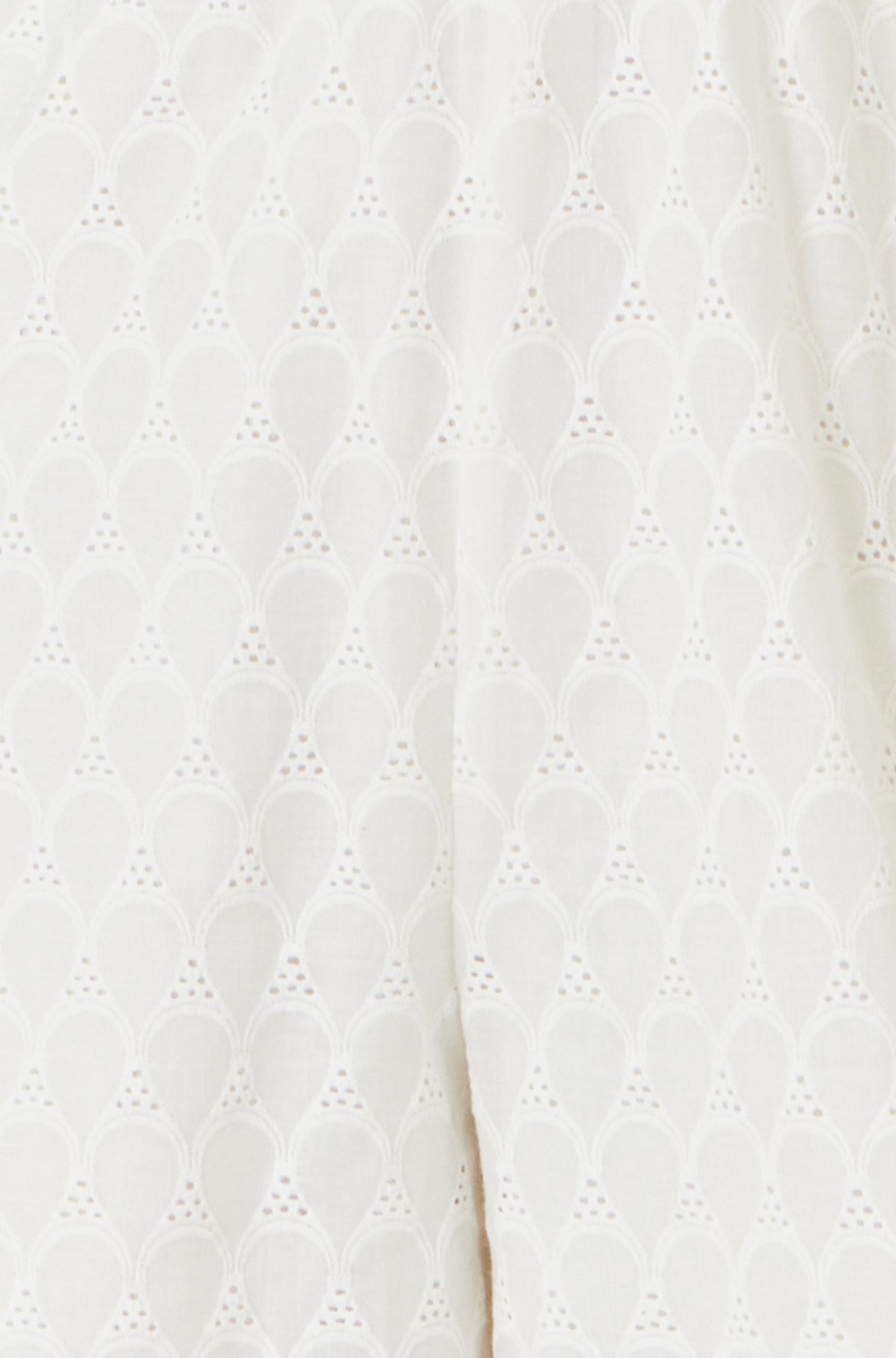White Cotton Broderie Anglaise Playsuit - Bascora