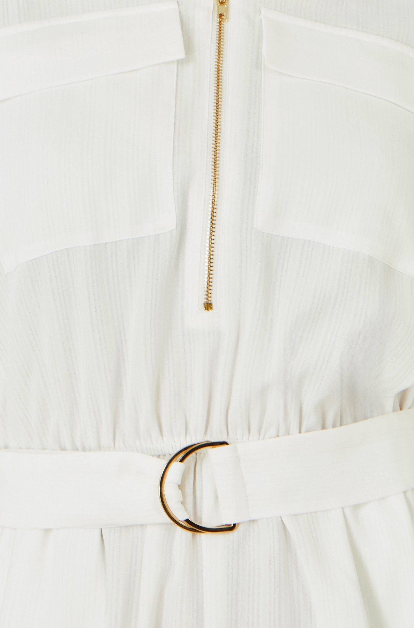 White Utility Style Playsuit - Bascora