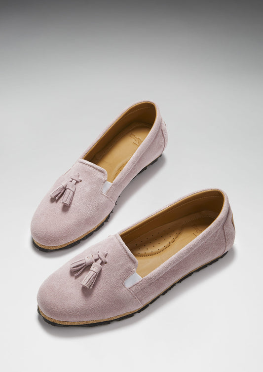 Hugs & Co. Women's Powder Pink Suede Tasselled Espadrilles