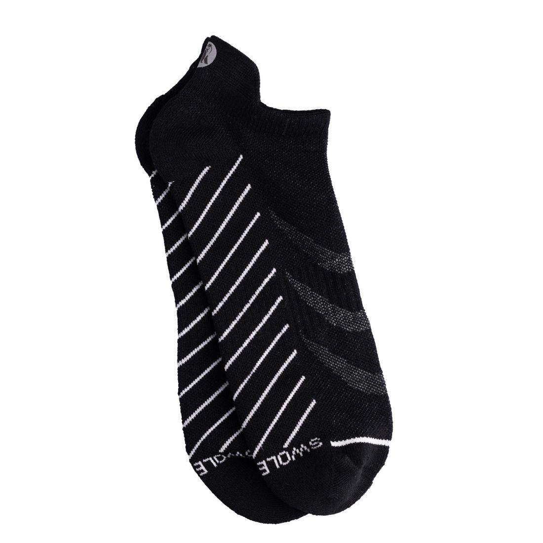 Swole Panda Black Performance Trainer Socks in Bamboo Blend